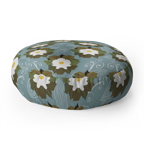 Viviana Gonzalez Boho Flowers vibes Floor Pillow Round