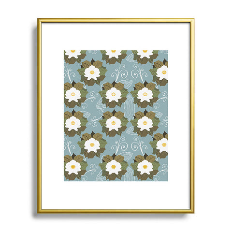 Viviana Gonzalez Boho Flowers vibes Metal Framed Art Print