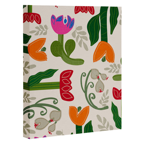 Viviana Gonzalez Bold Folk Wildflowers Art Canvas