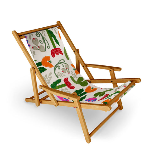 Viviana Gonzalez Bold Folk Wildflowers Sling Chair