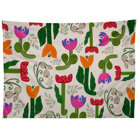 Viviana Gonzalez Bold Folk Wildflowers Tapestry