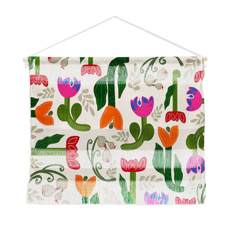 Viviana Gonzalez Bold Folk Wildflowers Wall Hanging Landscape