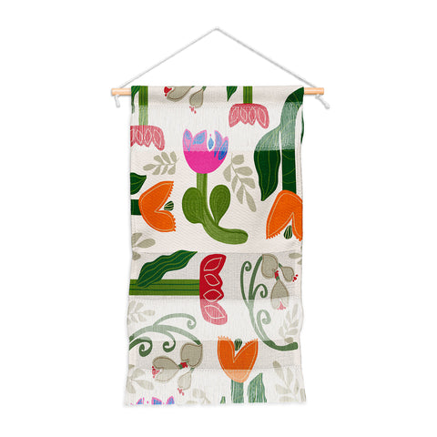 Viviana Gonzalez Bold Folk Wildflowers Wall Hanging Portrait