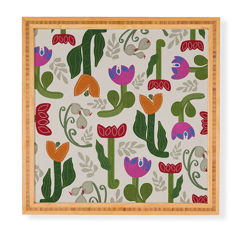 Viviana Gonzalez Bold Folk Wildflowers Framed Wall Art