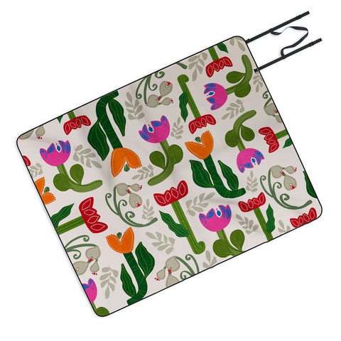 Viviana Gonzalez Bold Folk Wildflowers Picnic Blanket