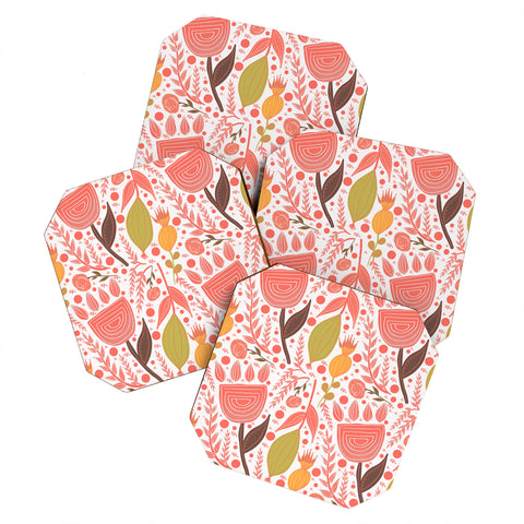 Viviana Gonzalez Botanic Floral 7 Coaster Set