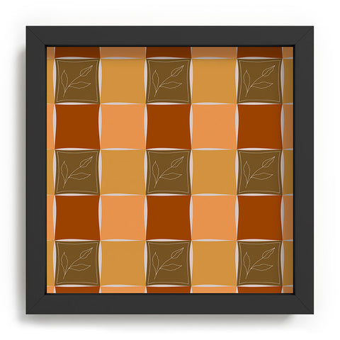 Viviana Gonzalez Checkerboard Autumn Vibes Recessed Framing Square
