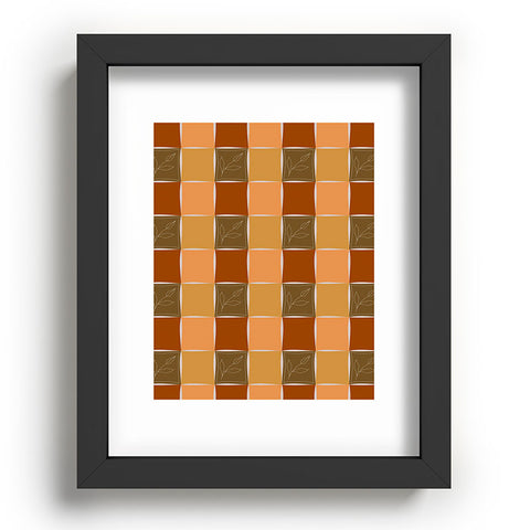Viviana Gonzalez Checkerboard Autumn Vibes Recessed Framing Rectangle