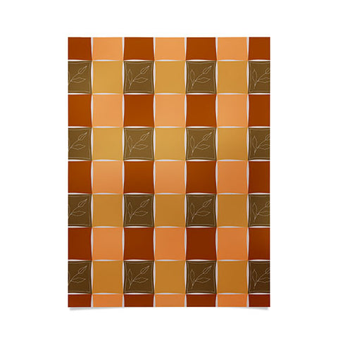 Viviana Gonzalez Checkerboard Autumn Vibes Poster