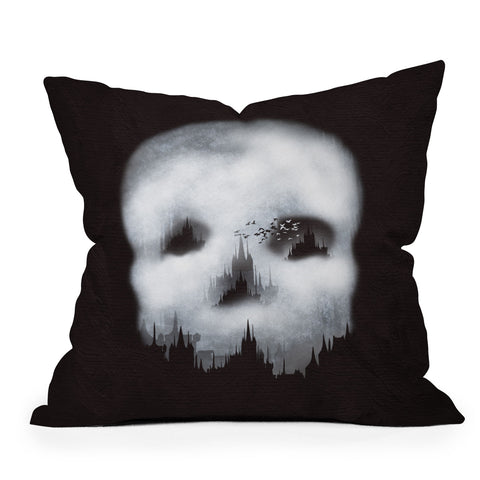 Viviana Gonzalez Dark City Outdoor Throw Pillow