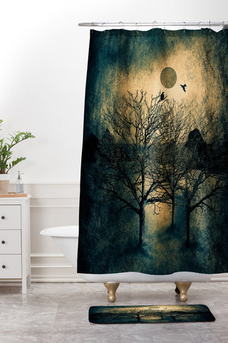 Viviana Gonzalez Dark Forest II Shower Curtain And Mat