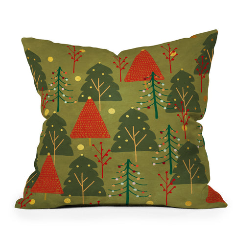 Viviana Gonzalez Decor Modern Christmas 3 Outdoor Throw Pillow