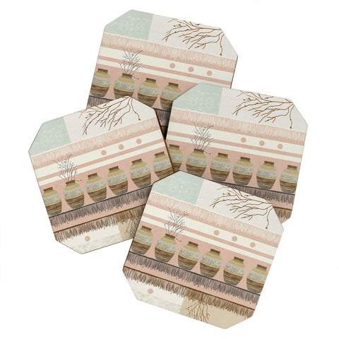 Viviana Gonzalez Earthenware InspirationPattern Coaster Set