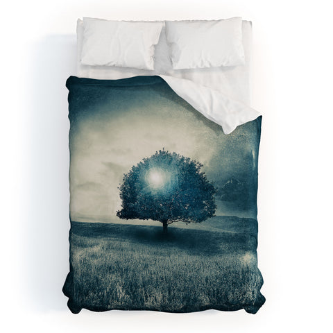 Viviana Gonzalez Energy From The Blue Tree Duvet Cover
