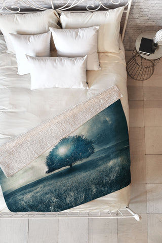 Viviana Gonzalez Energy From The Blue Tree Fleece Throw Blanket