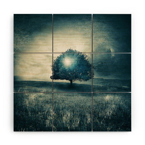 Viviana Gonzalez Energy From The Blue Tree Wood Wall Mural