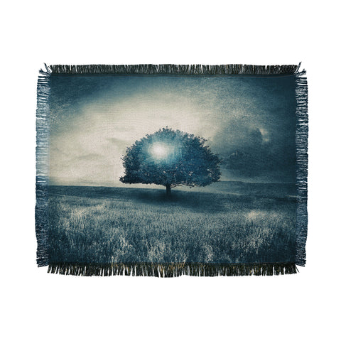 Viviana Gonzalez Energy From The Blue Tree Throw Blanket