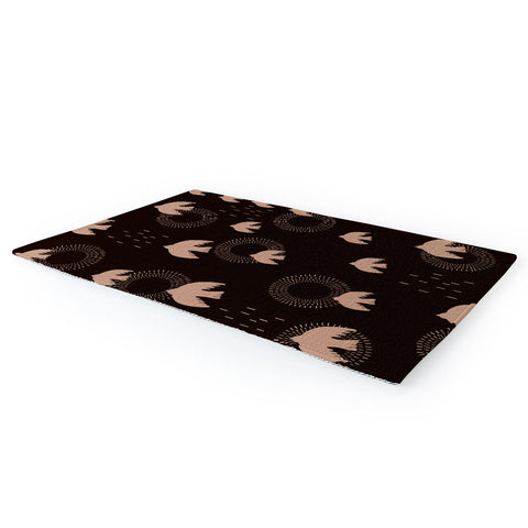 Viviana Gonzalez Espresso caramel Boho birds Area Rug
