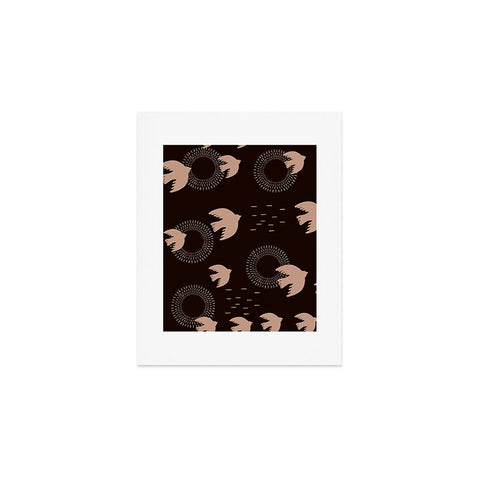 Viviana Gonzalez Espresso caramel Boho birds Art Print