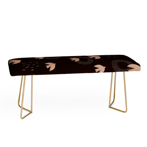 Viviana Gonzalez Espresso caramel Boho birds Bench