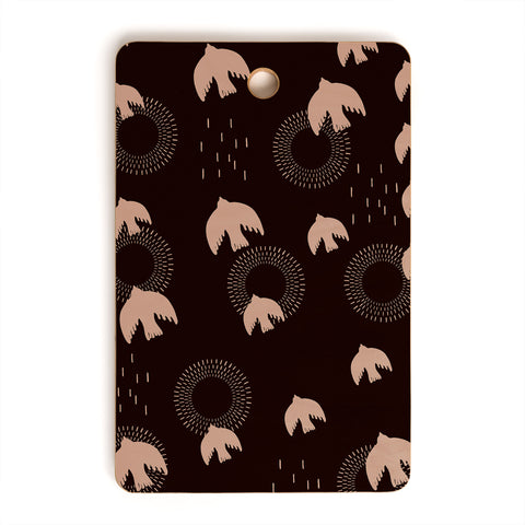 Viviana Gonzalez Espresso caramel Boho birds Cutting Board Rectangle