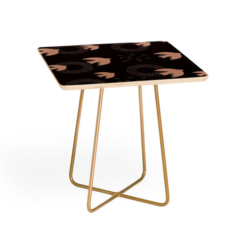 Viviana Gonzalez Espresso caramel Boho birds Side Table