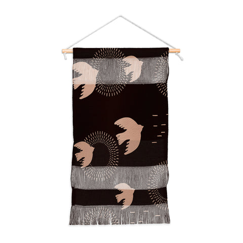 Viviana Gonzalez Espresso caramel Boho birds Wall Hanging Portrait