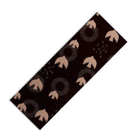 Viviana Gonzalez Espresso caramel Boho birds Yoga Mat