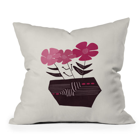 Viviana Gonzalez Floral vibes III Outdoor Throw Pillow