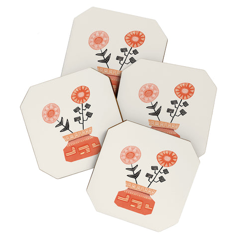 Viviana Gonzalez Floral vibes V Coaster Set