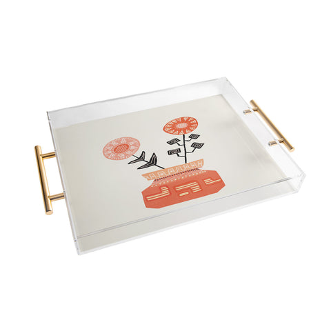 Viviana Gonzalez Floral vibes V Acrylic Tray