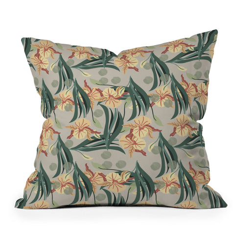 Viviana Gonzalez Florals pattern 01 Outdoor Throw Pillow