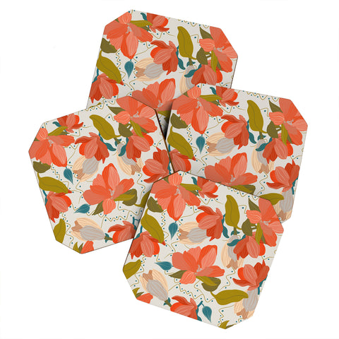 Viviana Gonzalez Florals pattern 02 Coaster Set