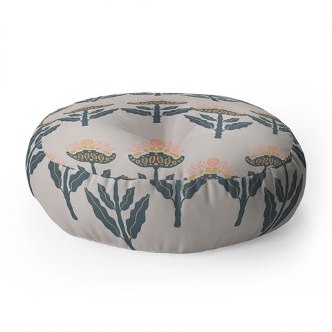 Viviana Gonzalez Folk Inspired 01 Floor Pillow Round