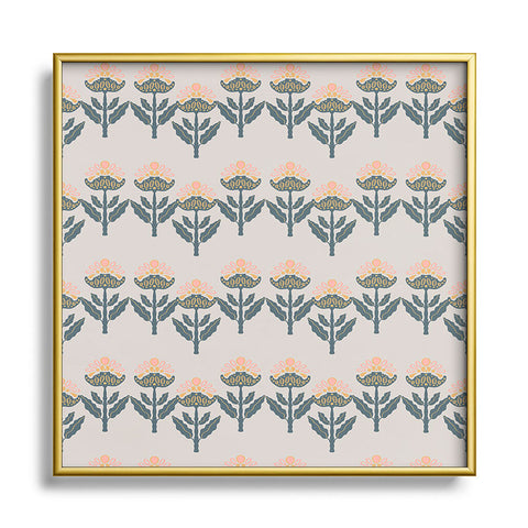 Viviana Gonzalez Folk Inspired 01 Square Metal Framed Art Print