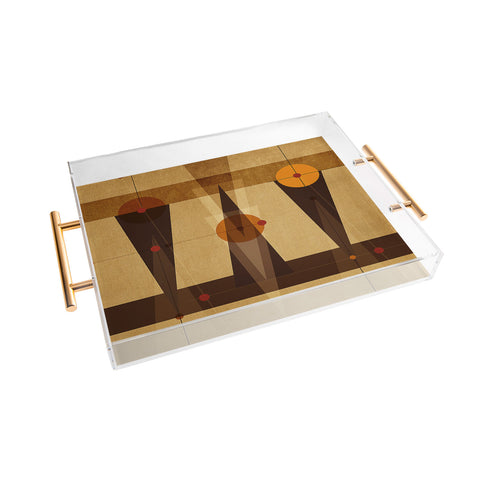Viviana Gonzalez Geometric Abstract 4 Acrylic Tray