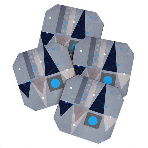 Viviana Gonzalez Geometric Abstract 5 Coaster Set