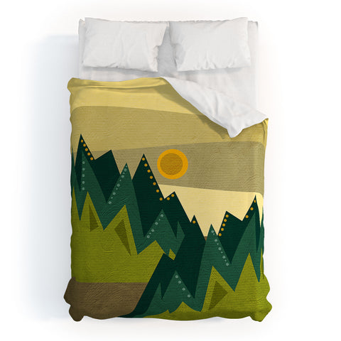 Viviana Gonzalez Geometric Landscape III Duvet Cover