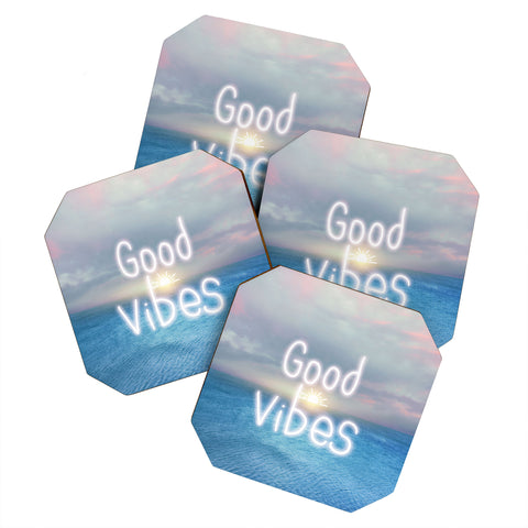 Viviana Gonzalez Good Vibes I Coaster Set