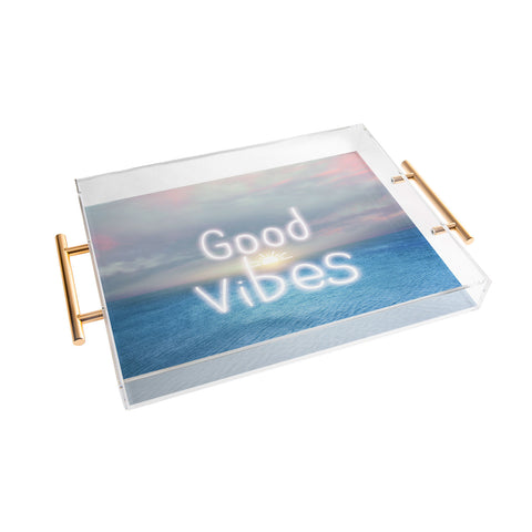 Viviana Gonzalez Good Vibes I Acrylic Tray