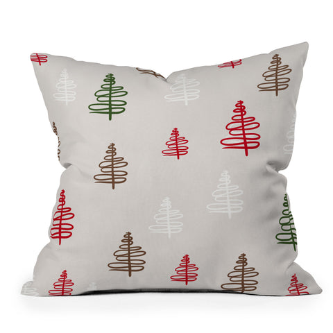 Viviana Gonzalez Holiday Vibes trees 2 Outdoor Throw Pillow