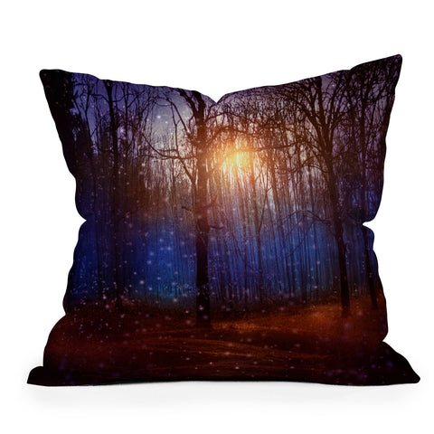 Viviana Gonzalez In Winter Enjoy Outdoor Throw Pillow