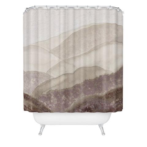 Viviana Gonzalez Japandi Mountains 01 Shower Curtain