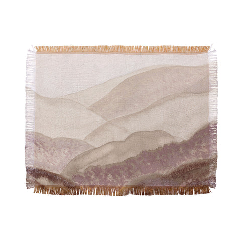 Viviana Gonzalez Japandi Mountains 01 Throw Blanket