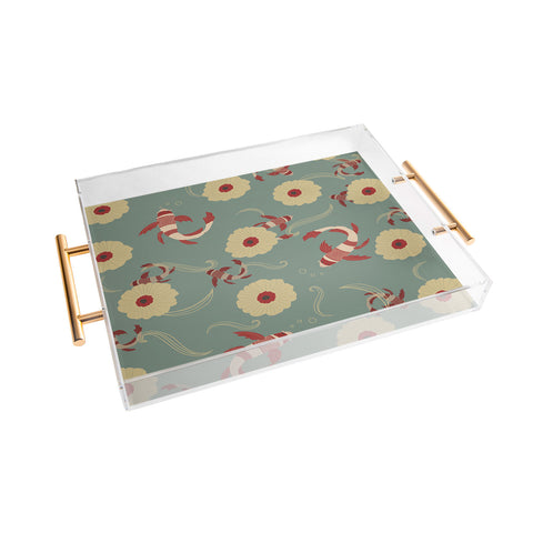 Viviana Gonzalez Koi pattern Japan Acrylic Tray