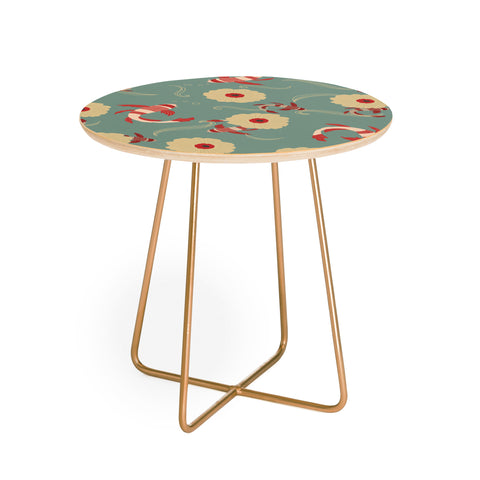 Viviana Gonzalez Koi pattern Japan Round Side Table