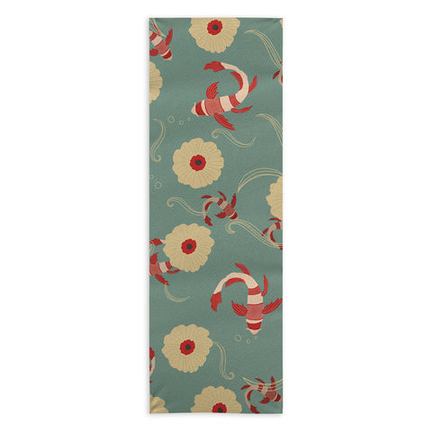 Viviana Gonzalez Koi pattern Japan Yoga Towel