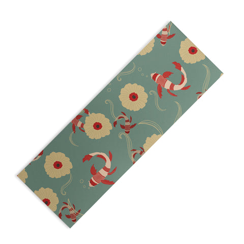 Viviana Gonzalez Koi pattern Japan Yoga Mat