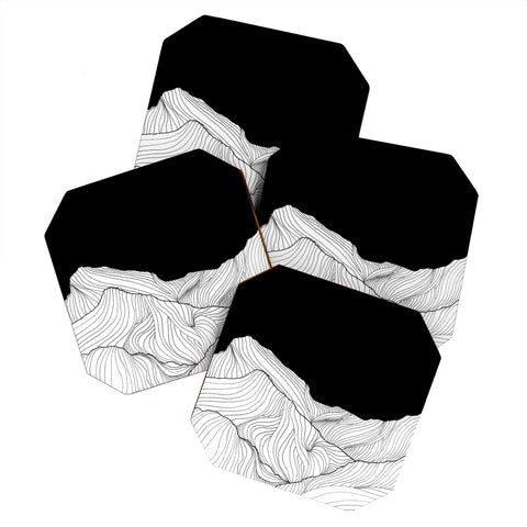 Viviana Gonzalez Lines in the mountains II Coaster Set