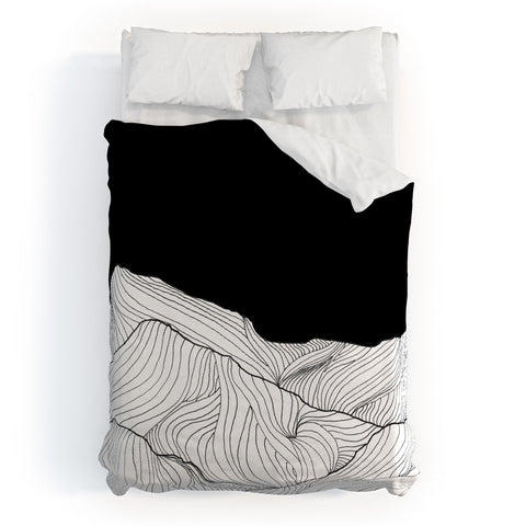 Viviana Gonzalez Lines in the mountains II Duvet Cover